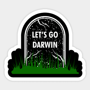 Let's go Darwin Natural Selection Sticker